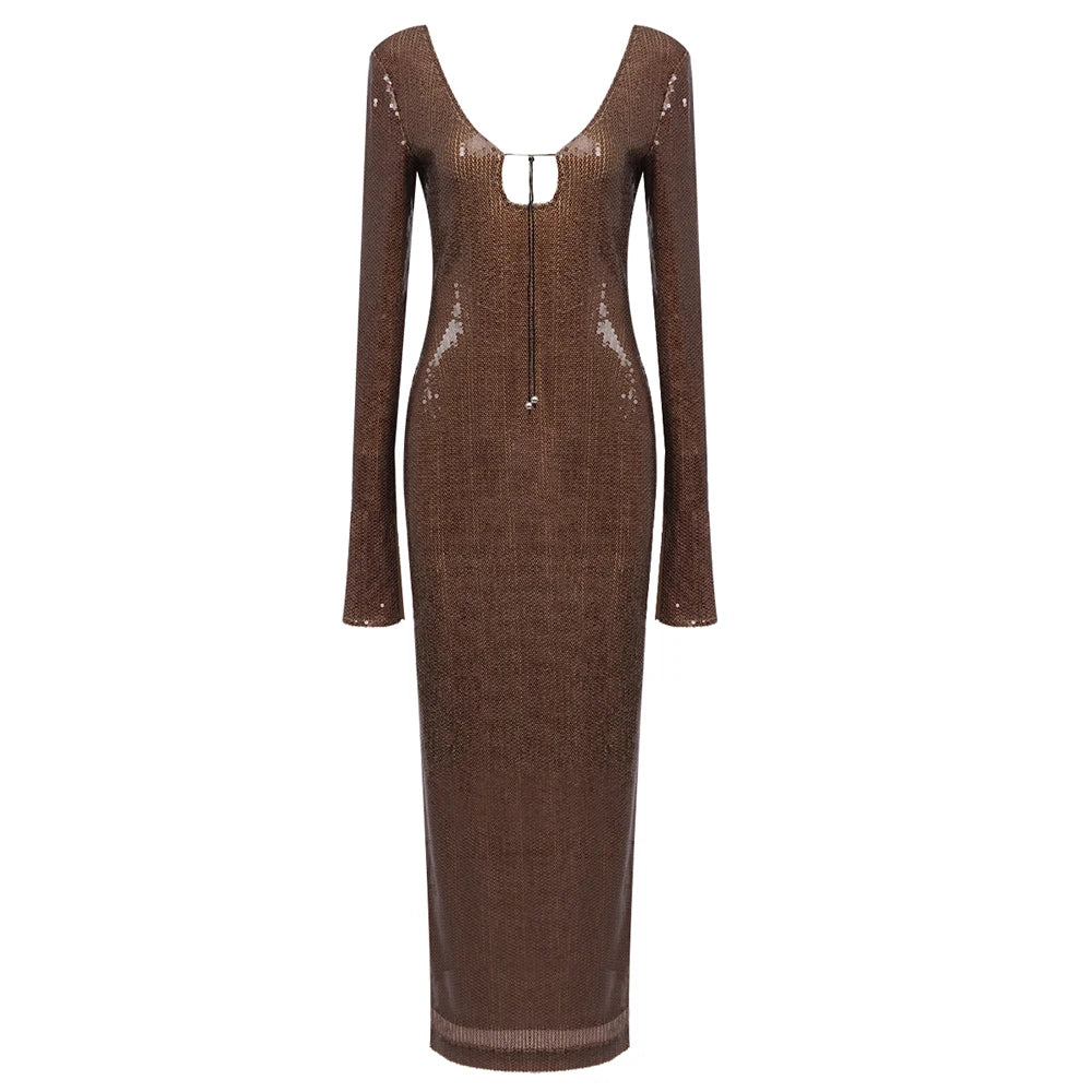 Gloria maxi sequin dress
