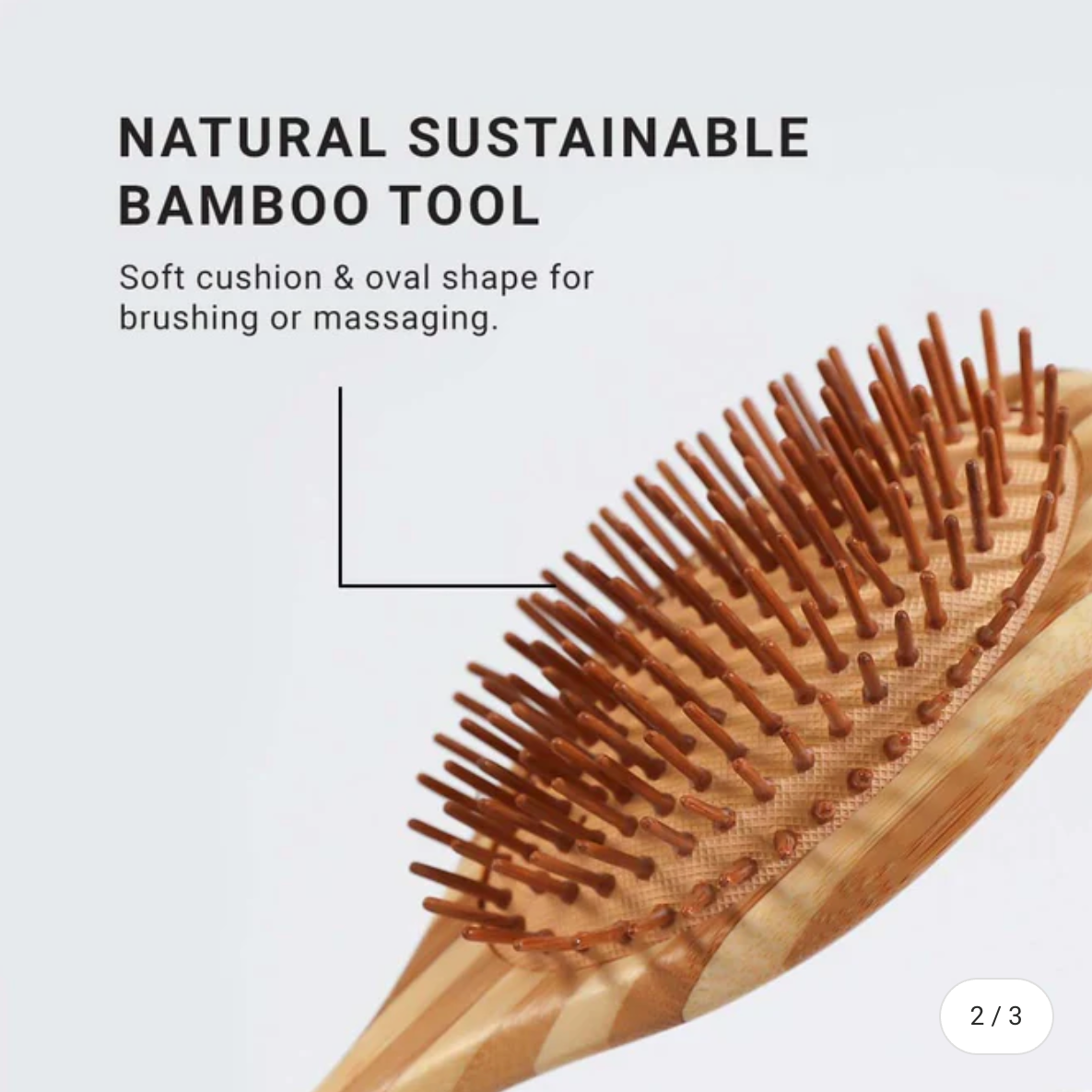 BAMBOO OVAL PADDLE BRUSH