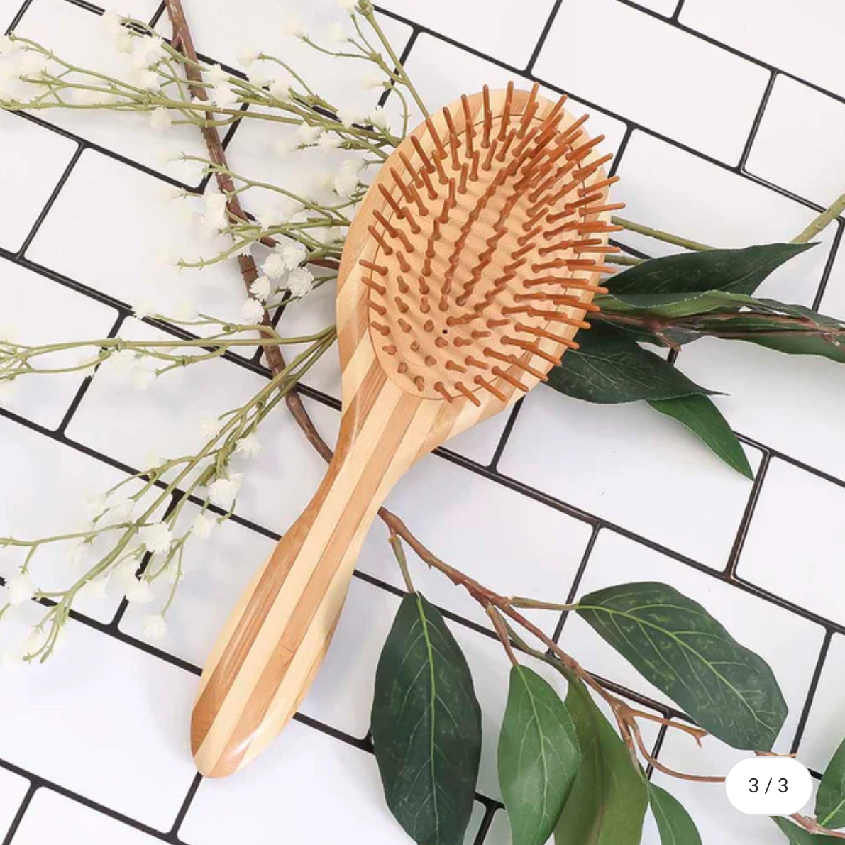 BAMBOO OVAL PADDLE BRUSH